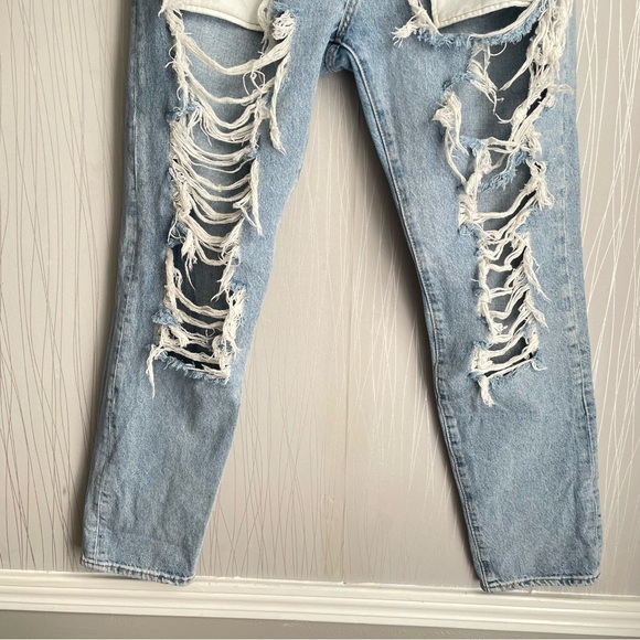 Levi’s 502 Hi-Ball Distressed Jeans Men’s W33 Tapered Streetwear Ripped Denim - Picture 5 of 14